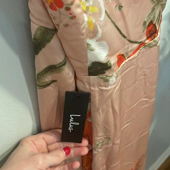 NWT* Still the One Blush Satin Maxi - Picture 8 of 8